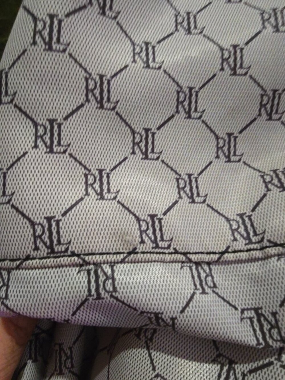 Lauren Ralph Lauren Signature Monogram Duffle Weekender Bag Lavender - Picture 5 of 7